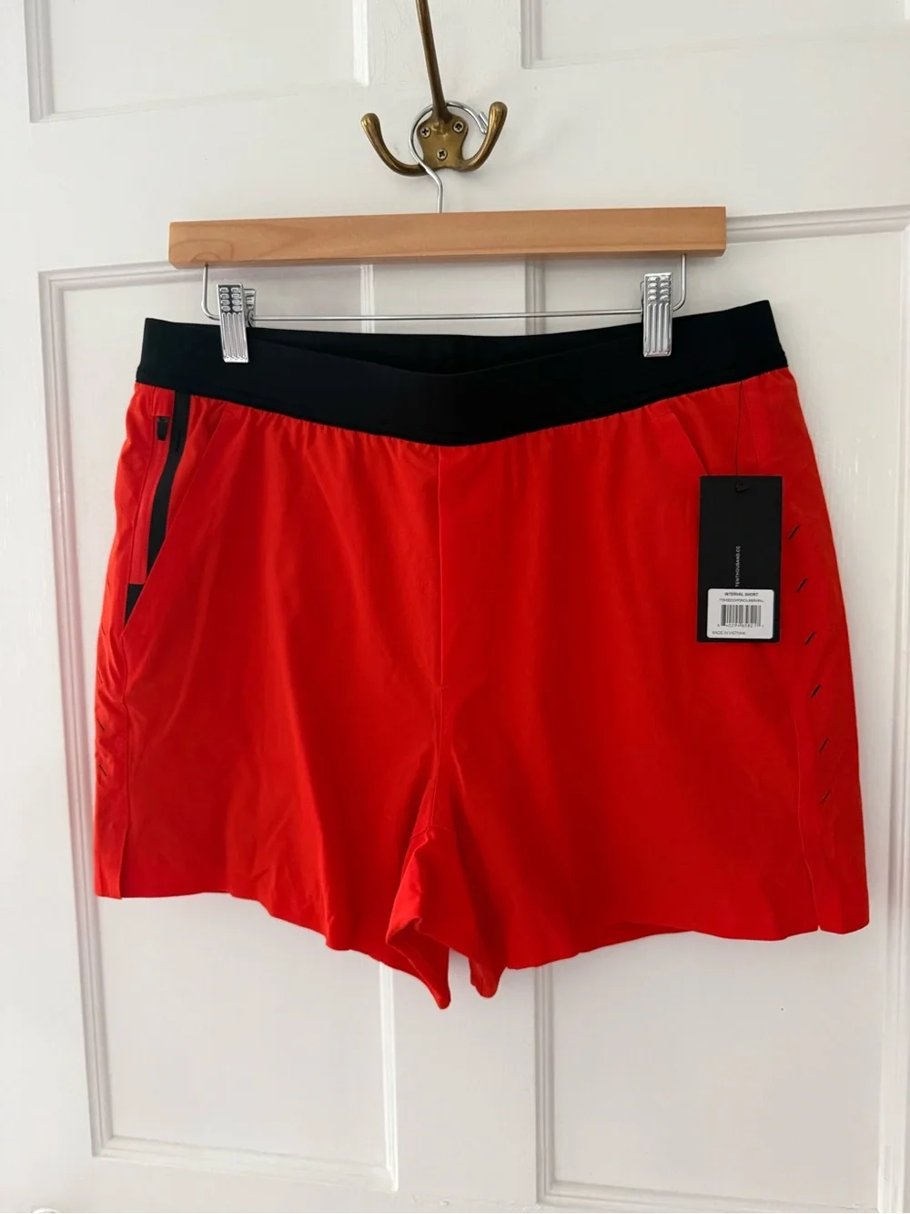 Ten Thousand Interval Shorts 5” Lined Ember Orange Red NWT Large L